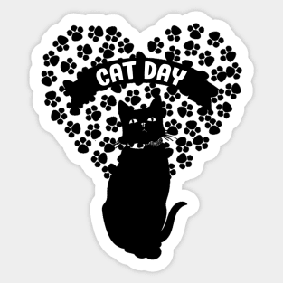 Cat Day - Happy Cat Day International Sticker